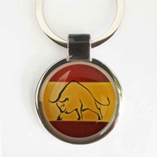 Spanien Stier Schlüsselanhänger 3D Oberflächenbeschichtung u.Textgravur