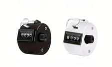 2er Mechanischer Handzähler Maschenzähler ABS 4-stellig Schwarz Weiß