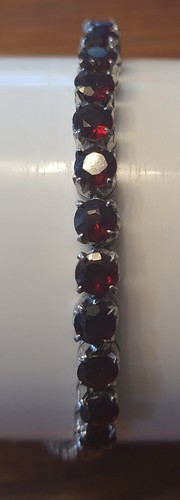 Armband granat silber - granat,