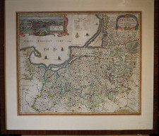 Prussiae Preussen Original colorierter Kupferstich Landkarte N. Visscher 1630