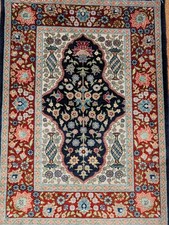 Hereke Seidenteppich, 68 x 50