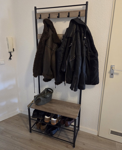 Freistehende garderobe mit - garderobe,