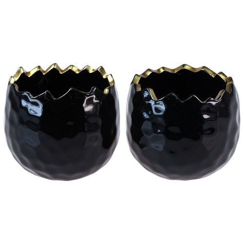 Keramik blumentopf schwarz - blumentopf,