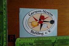 Alter Aufkleber Spiele CARROM-VEREIN Stadt RICKLING E.V.