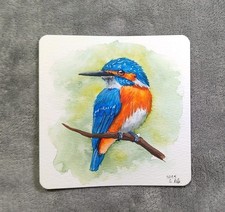 Eisvogel Gemälde in Aquarell