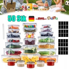 50 Stück Vorratsdosen mit Deckel Luftdicht Frischhaltedosen Aufbewahrungsbox Set