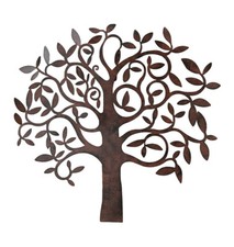 Boltze - Wand Objekt / Wanddekoration Baum 71 x 67cm - Eisen braun