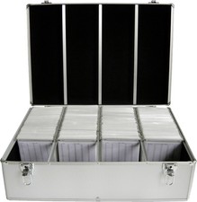 MediaRange DJ Case DJ Koffer silber für 1000 CD / DVD / BD Aufbewahrungs Koffer