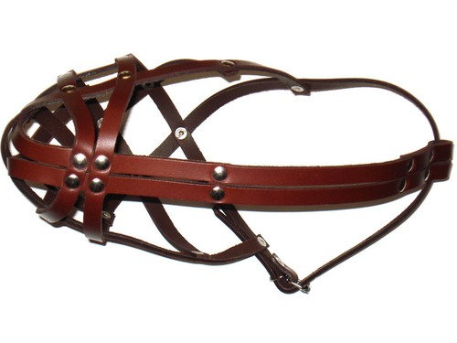 Maulkorb aus echtem leder - maulkorb,