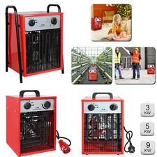 Bauheizer Heizlüfter 3kW - 9kW Elektroheizung Bautrockner Heizstrahler Heizgerät