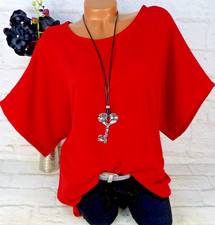 Damen T Shirt Tunika Bluse Top
