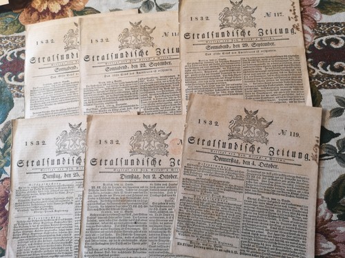 Rk2 1832 zeitung stralsund - 1832,
