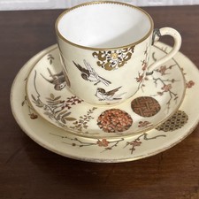 Atemberaubendes antikes Minton ästhetisches Uhrwerk Trio mit Klammerreparatur