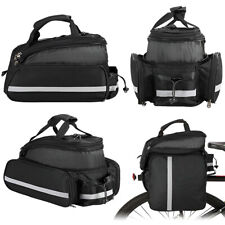 Klappradtasche für Gepäckträger Faltradtasche mit Regenschutzhaube 7 Fächer