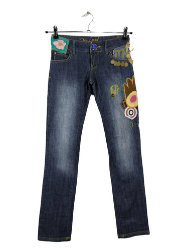 Desigual hüftjeans damen blau - desigual,