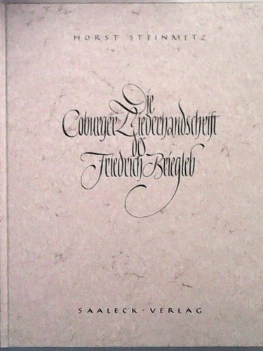 Die coburger liederhandschrift - coburger,