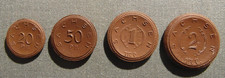 Notgeld Meißen Porzellan, Sachsen 20 und 50 Pfennig, 1 und 2 Mark, 1921