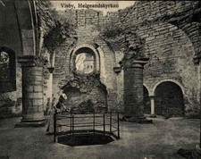 Visby Schweden Sverige AK ~1910 Helgeandskyrkan Svenska Litografiska Ruine Ruin