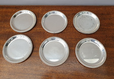 6x Untersetzer versilbert