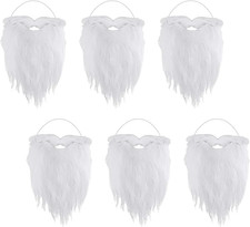 6 Stück Weihnachtsmann Bart