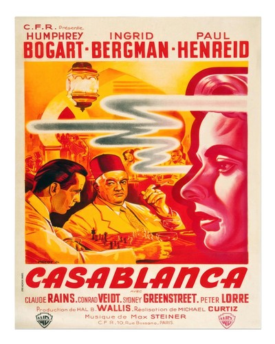 Vintage casablanca filmposter - vintage,