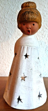 Engel Weiß Windlicht Keramikfigur ähnlich Singer Engel by Jullar H ca. 20 cm