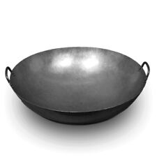 Wok Pfanne 60 cm Gastro Partywok Wokpfanne Stahl 2 Henkel Gaswok Chinawok Rodeln