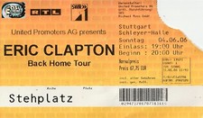 Eric Clapton | Tour 2006 | Stuttgart || Konzertkarte Ticket Eintrittskarte