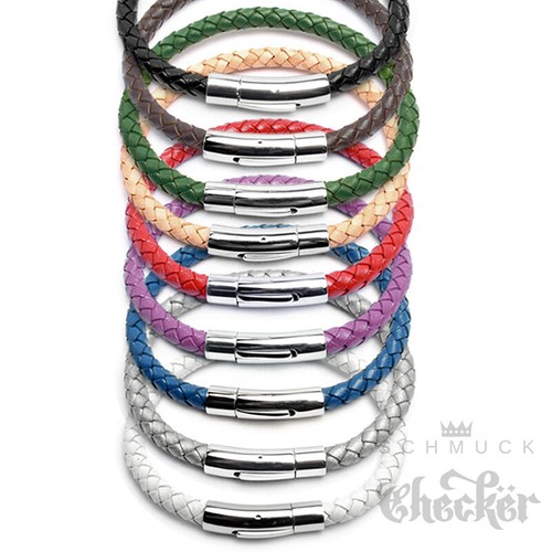 Schickes lederband geflochten - lederband,