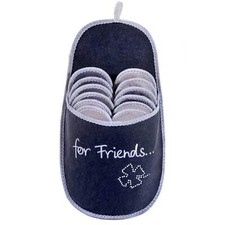 NEU! ABS Gästepantoffel Friends 6er Set, Antirutsch Noppen Pantoffel Hausschuhe 