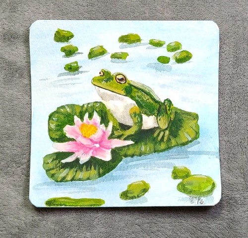 Mini frosch gemälde - gemälde, in