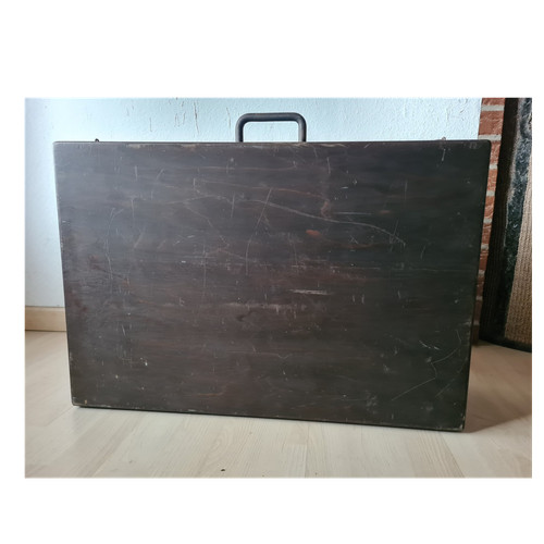 Antiker holzkoffer mit - holzkoffer,