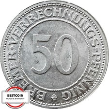 BREMEN N 44   50 Pfennig von 1924 in VZ-STG  817105