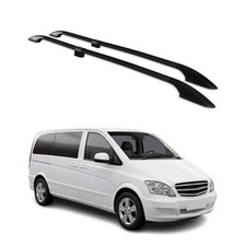 Dachreling für Mercedes Vito W639 W447 2003-2025 L1 Kurzer Alu Schwarz