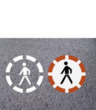 Schablone Bodenschablone Verbot für Fußgänger  Zeichen 259