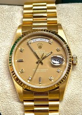 Rolex Day-Date Automatik 18K Gelbgold President Diamond Dial 1990 Ref.18238 138g