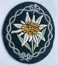 Ärmelabzeichen Edelweiss Gebirgsjäger Wehrmacht maschinegestickt  2.WK original