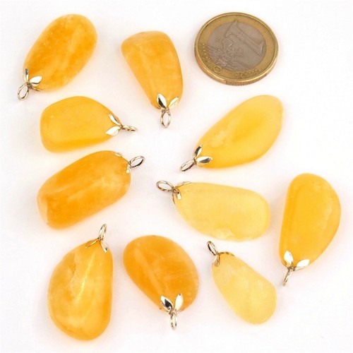Orangen calcit trommelstein - calcit,