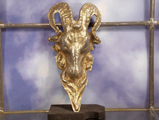 antike Metall Applikation Verzierung Schmuck "Schafskopf" HBT 15,5x7,5x4,5 cm