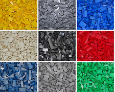 Lego 100 Dachsteine Schrägsteine Farbe wählbar dunkelgrau rot hellgrau blau weiß