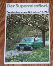 1978 Fiat 131 Supermirafiori Prospekt brochure n 124 126 127 128 130 132 500