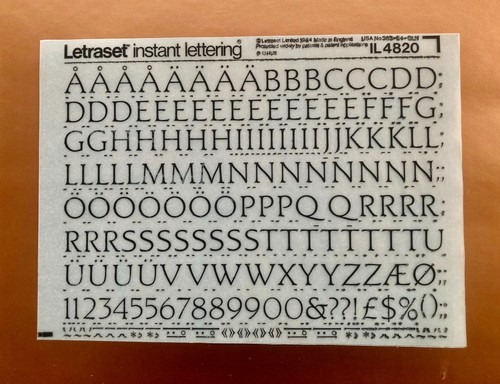 Letraset 4820 transfer - 4820,