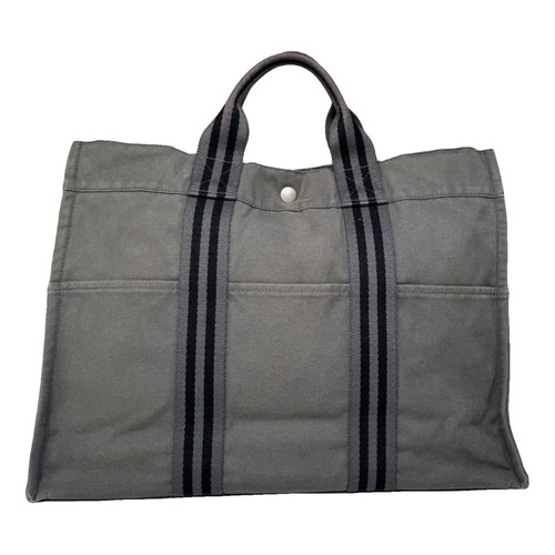 Hermès grey cotton - cotton, handbag