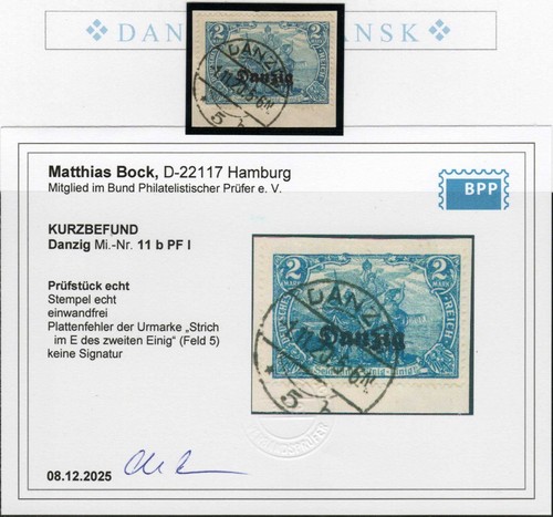 Danzig 11bi plattenfehler - danzig,