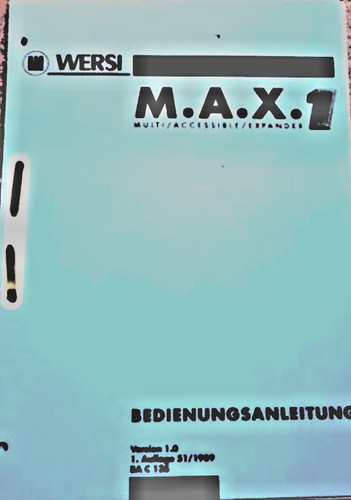 Wersi bedienungsanleitung max - bedienungsanleitung,