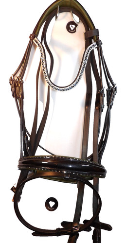 Metallic lackleder trense - lackleder,