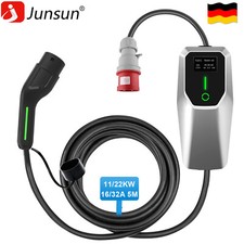 11/22KW EV PHEV Ladegerät 480V Starkstrom CEE 16/32A Typ 2 Mobile Wallbox 5M EU