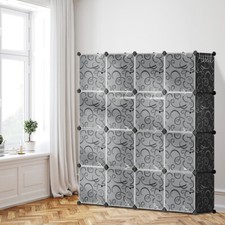 Regalsystem Kleiderschrank 24/20 Würfel Stabil mit Türen DIY Kunststoff