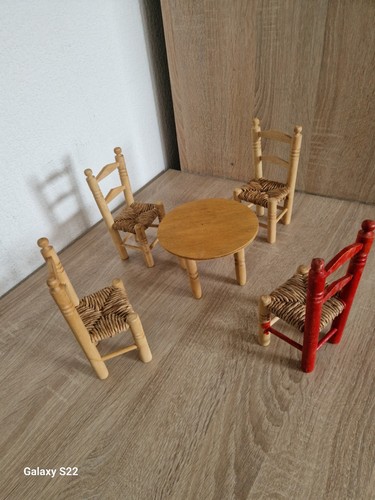 Puppenhaus tisch und stühle - tisch,