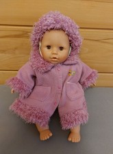 schöne Chou Chou Puppen Winterjacke/ Mantel & Winter- Mütze, lila, Zapf Creation